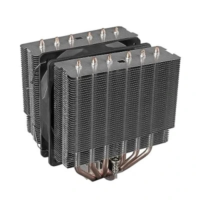 Immagine di Mars Gaming MCPU 2T, Dissipatore CPU Doppia Torre, 6 Heatpipes HCT, TDP 280W, Ventola PWM 120mm Ultra silenziosa, Multisocket Universale, Nero