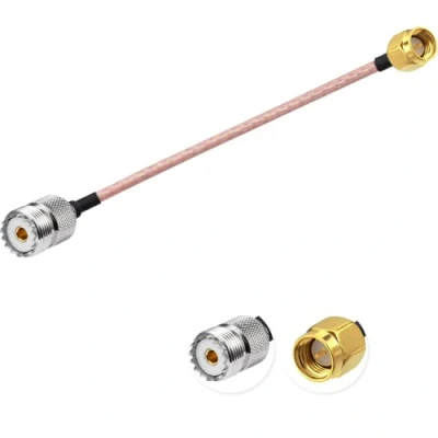 Immagine di Vecys Cavo Coassiale RF SMA Maschio a UHF Femmina SO 239 Pigtail RG316 6&quot;/15CM per Radio CB Portatile Serie SDR UV 5R Bidirezionale, Walkie Talkie