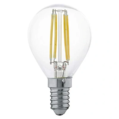 Immagine di Eglo E14 LED, lampadina classica a forma di goccia, illuminazione retrò, 4 Watt (equivalente 32 Watt), 350 lumen, luce bianco caldo, 2700k, Edison P45, Ø 4,5 cm