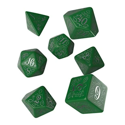 Immagine di Q Workshop Pathfinder Kingmaker Rpg Ornamented Dice Set 7 Polyhedral Pieces, multicolore
