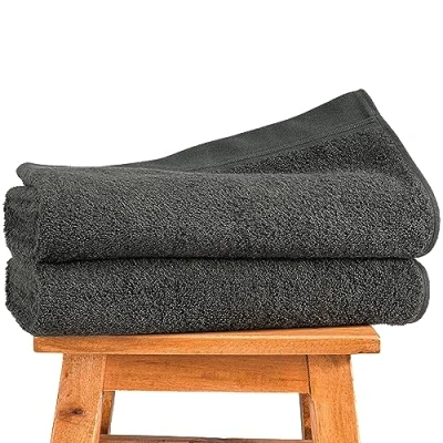 Immagine di Hausfelder Asciugamano doccia 70 x 140 da bagno premium 500g/m² Set di asciugamani 100% cotone, certificato Ökotex (70 cm Grigio antracite)