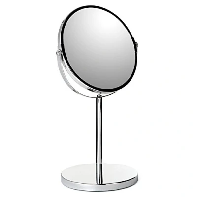 Immagine di TATAY 4440100 Espejo de maquillaje con aumento x5. sobremesa pie. 17 cm diámetro. 100% inoxidable. 18.5 x 15 34.5, Plateado