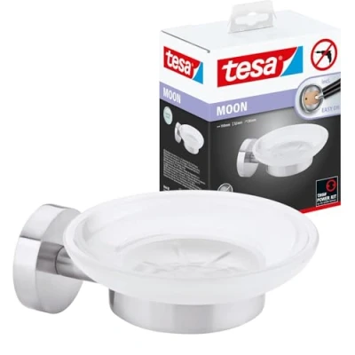 Immagine di tesa MOON 40310 00000 00 Vaschetta portasapone Argento, Bianco (raso)