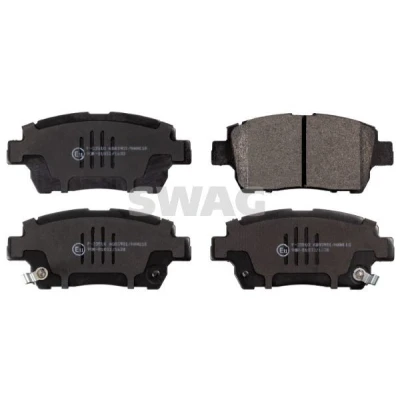 Immagine di SWAG 81 91 6725 Kit pastiglie freno Assale anteriore con segnalatore acustico usura TOYOTA: Corolla Verso, Yaris I Hatchback, IX Hatchback