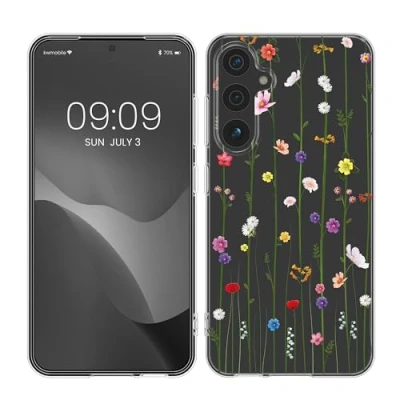 Immagine di kwmobile Custodia Compatibile con Samsung Galaxy A35 Cover Silicone TPU Protezione Back Case Esplosione Primaverile multicolore/trasparente