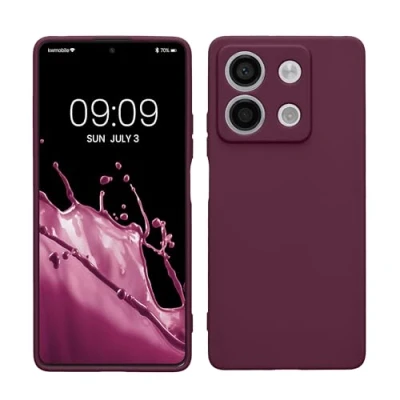 Immagine di kwmobile Custodia Compatibile con Xiaomi Redmi Note 13 5G Cover Back Case per Smartphone in Silicone TPU Protezione Gommata viola bordeaux