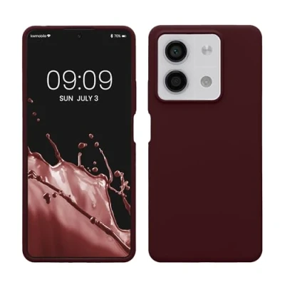 Immagine di kwmobile Cover per Xiaomi Redmi Note 13 5G Custodia Back Case Smartphone in Silicone TPU Protezione Gommata viola bordeaux