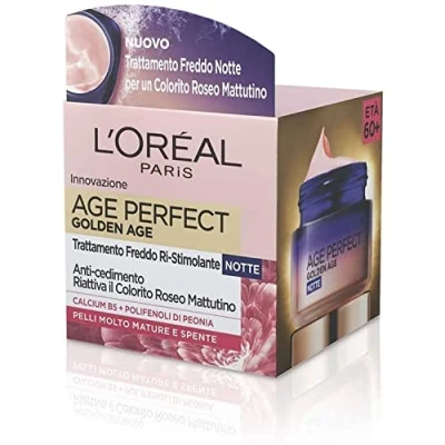 Immagine di L&#039;Oréal Paris Crema Notte AGE Perfect Golden AGE, Trattamento FORTIFICANTE, Adatto A Pelli MATURE, 50 ML Trattamenti notte, Donna, Taglia: ml,