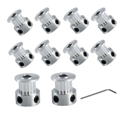Immagine di BZ 3D Puleggia GT2 20 Denti foro 5mm Pulegge Alluminio 20T Bore Pulley per Larghezza 6mm Cinghia Dentata Stampante 3D,CNC.(10 pezzi)