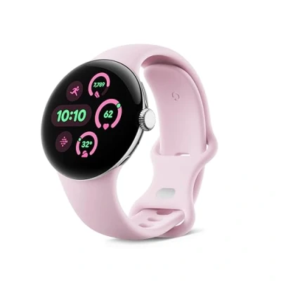 Immagine di Google Pixel Watch 3 41mm Argento (Rosa Cinturino)