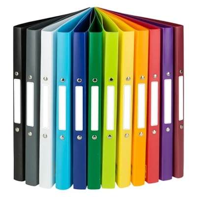 Immagine di Idena 10426 Raccoglitore ad anelli DIN A4, set di 12, meccanismo a 2 con diametro 16 mm, larghezza del dorso cm, in 12 colori diversi, per circa 30 fogli da 80 g/m².