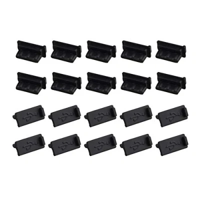 Immagine di Futheda Tappo universale in silicone per presa USB 2.0/3.0, 20 pezzi, con interfaccia jack femmina e anti polvere, compatibile tablet, PC, notebook computer portatili