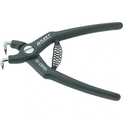 Immagine di Pinza per Anelli di sicurezza Adatto (Pinze anelli) interni 8 11 mm Forma della punta piegata a gomito 90 Hazet 1845D