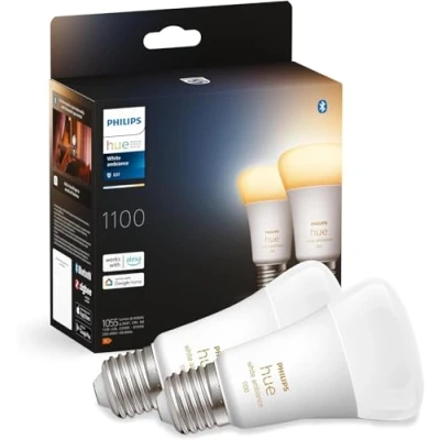 Immagine di Philips Lighting Hue Kit 2 lampadine LED 871951429125600 ERP: F (A G) White Ambiance E27 Doppelpack 2x1100lm 75W 11 W Da bianco caldo a freddo