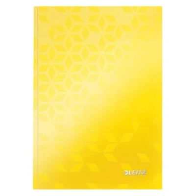Immagine di Leitz WOW Quaderno a Righe per Appunti con Copertina Rigida, Formato A5, 160 Pagine, Carta 90 gr/mq Certificata FSC, Giallo, 46271016