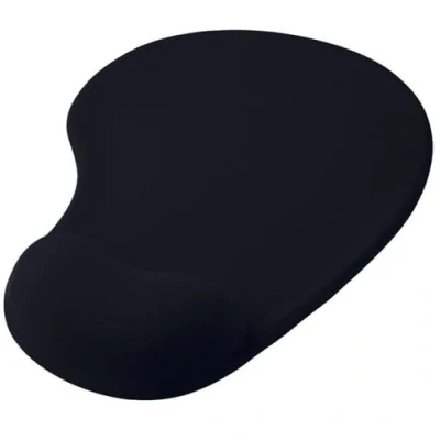 Immagine di OcioDual Tappetino per Mouse con Poggiapolsi, Colore Nero, Ergonomico Supporto in Gel, Tessuto Morbido Base Gomma Antiscivolo Laser e Ottici