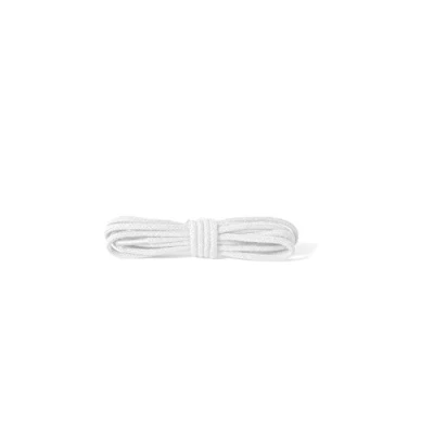 Immagine di Kaps Round Thin Laces, lacci in cotone 100% di alta qualità 2mm per calzature casual e fashion,1 paio, molti colori lunghezze (75 cm 29 pollice 4 to 5 paia occhielli / 01 bianca)