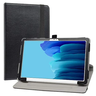 Immagine di LiuShan per Samsung Galaxy Tab A7 Custodia, 360 Gradi di Rotazione Custodia in Pelle PU con Supporto Caso 10.4&quot; 10.4 (2020) T500 T505 Tablet,Nero