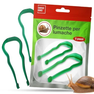 Immagine di SWISSINNO Pinza per Lumache la raccolta e rimozione facile rispettosa delle lumache. Set di 2