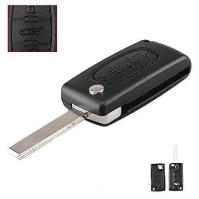 Immagine di Caso chiave a distanza Per Peugeot 207 307 308 407 607 807 Citroen C2 C3 C4 C5 C6 Flip Pieghevole Auto Key shell 2Buttons 3Buttons (3Button, HU83 BLADE CE0536)