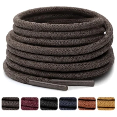 Immagine di Stepace Lacci per Scarpe Cerati [2 Paia] Stringhe Resistenti, 66 135cm Diametro 2.5 3mm Dark Brown 96
