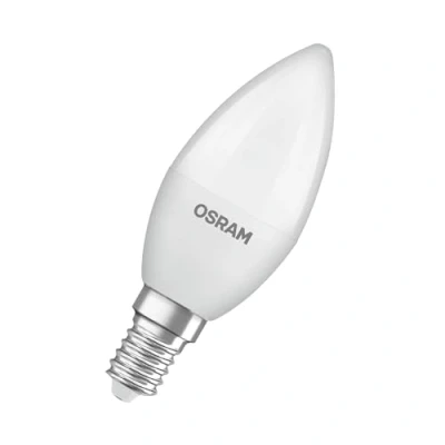Immagine di OSRAM Lampada LED Star mini candela E14 opaca 2700K bianco caldo confezione da 3, a filamento, resistente agli urti, senza UV, 15000 ore, forma decorativa B, ideale per soggiorni