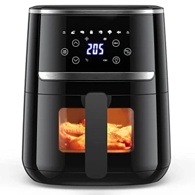 Immagine di Auton friggitrice ad aria calda da 4,5 l, senza olio XL, con finestra touch screen LED, 8 programmi, 1500 W, regolazione della temperatura