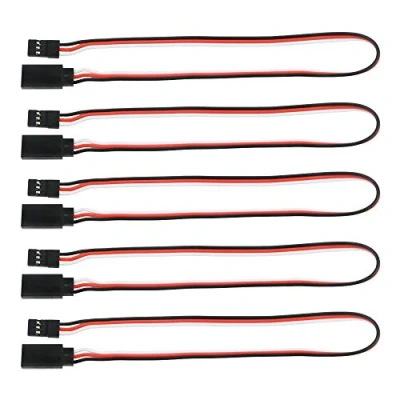 Immagine di GTIWUNG 5PCS Servo di Estensione per RC, 12&quot;/300mm Extension Cable, 3 Pin Maschio a Femmina RC Cavo, Filo JR Connettore Spina Aereo