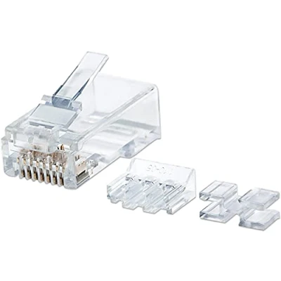 Immagine di Intellinet 80pz. Cat6a connettore modulare RJ45 UTP 3 punti Contatto cavo per pieno 80 spina nel bicchiere 790659 a crimpare Numero di