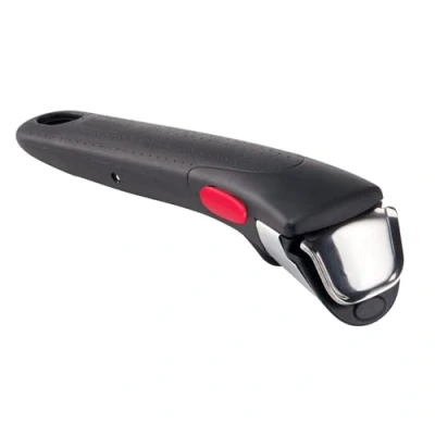 Immagine di Lagostina Ingenio Induction Manico Rimovibile Resistente fino a 10 kg, Fissaggio Sicuro 3 Punti, Design Ergonomico, in Plastica e Acciaio, Nero