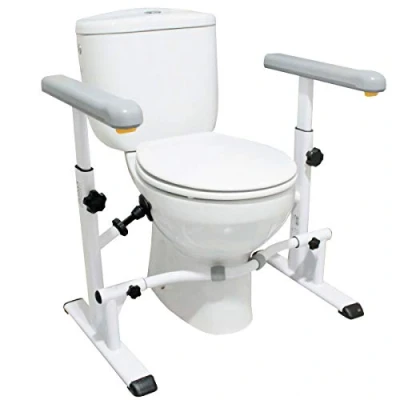 Immagine di KMINA Barra Bagno Disabili, Braccioli per WC, Maniglione Maniglia Bagno, Sedili WC Supporto Anziani