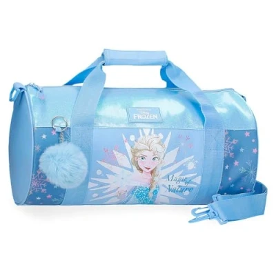 Immagine di Joumma Bags Disney Frozen Magic Ice Zaino per bambini, blu, realizzato in poliestere, spallacci regolabili un comodo trasporto, vari scomparti, con portachiavi pompon da viaggio