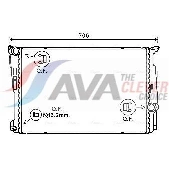 Immagine di Radiatore, Raffreddamento motore AVA QUALITY COOLING BW2546