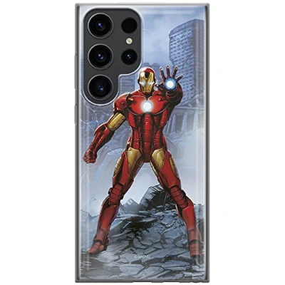Immagine di Ert Group custodia per cellulare Samsung S23 ULTRA originale e con licenza ufficiale Marvel, modello Iron Man 006 adattato in modo ottimale alla forma dello smartphone, TPU