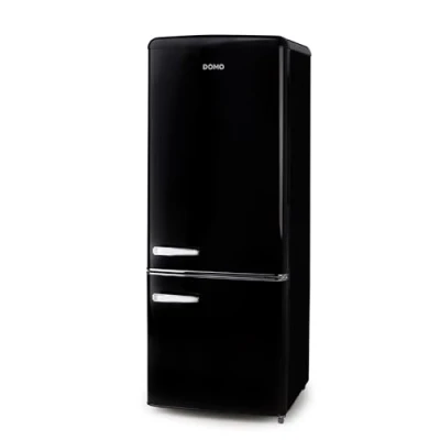 Immagine di DOMO Frigorifero Combinato Retro Vintage Nero DO91706R