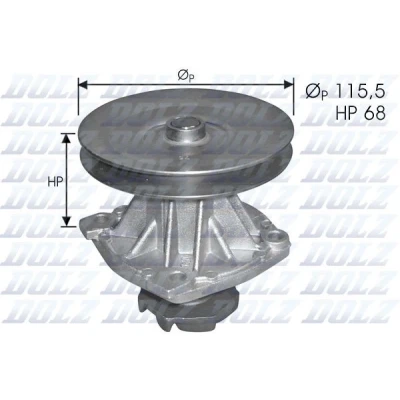 Immagine di DOLZ S135 Pompa acqua senza alloggiamento LANCIA: DELTA 1, FIAT: Ritmo I Cabrio, Uno Hatchback, X 1/9