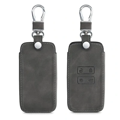 Immagine di kwmobile Cover copri chiave compatibile con Renault 4 tasti Smart Key (solo Keyless Go) Guscio protettivo chiavi auto in pelle PU Nabucco per telecomando macchina