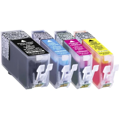Immagine di Cartuccia Basetech Compatibile sostituisce Canon PGI 520PGBK, CLI 521C, 521M, 521Y Imballo multiplo Nero, Ciano, Magenta, Giallo BTC72 1508,0005 126