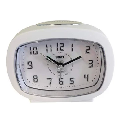 Immagine di Unity Sveglia con segnale acustico luce LED, Bianco, 9 x 7,5 4,5 cm