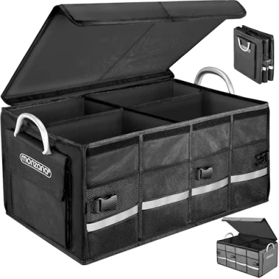 Immagine di Monzana Organizer Bagagliaio Auto 68L Borsa Portaoggetti Divisori Interni Impermeabile Pieghevole