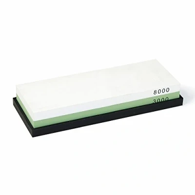 Immagine di Grunwerg 3000/8000 Grana fine/Superfine Rockingham Forge Supersharp PRO Combinazione 2 in 1 Extra Largo Deluxe Cote, Ceramica, Bianco/Verde/Nero, 24 x 8 4.5 cm