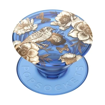 Immagine di PopSockets: PopGrip Supporto espandibile e impugnatura con parte superiore intercambiabile per smartphone tablet, motivo: uccello blu