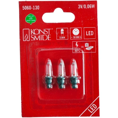 Immagine di Konstsmide 5060 130 Lampadina di ricambio per catena luminosa 1 pz. Zoccolo verde 3 V Bianco caldo