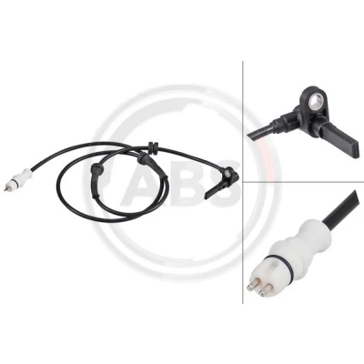 Immagine di A.B.S. 31600 Sensore ABS attivo 940mm 1030mm 38mm bianco FIAT: Grande Punto Hatchback, II Hatchback