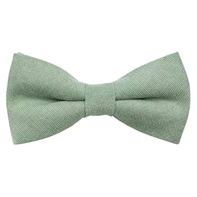 Immagine di DB Dickie Bow Papillon elasticizzato per bambini, in misto cotone, Verde salvia, Length 10cm, width 5cm.