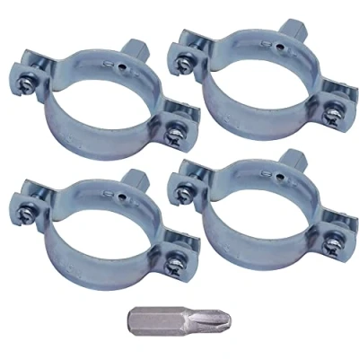 Immagine di SKIR&#039;CO (4 pezzi) Staffe per tubi da 47 51 mm, morsetti tubi, supporti montaggio a parete e soffitto