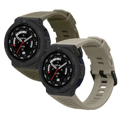 Immagine di kwmobile 2x Cinturino TPU Silicone Fibbia Compatibile con Amazfit Active Edge (A2212) Cinturini 14 22 cm