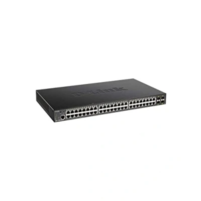 Immagine di D Link DGS 1250 52 Porte Gigabit Smart Managed PoE Switch con 10G Uplinks, Nero