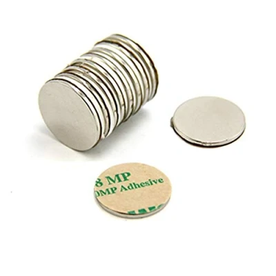 Immagine di first4magnets F2015SA 4 Magnete al neodimio N42, 20 x 1.5 mm, autoadesivo, forza magnetica: 2 kg, pezzi