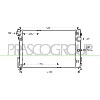 Immagine di PRASCO ME029R002 Radiatore motore Alluminio 640 430 16 con giunti rapidi Alette di raffreddamento saldate MERCEDES BENZ: Classe C T modell